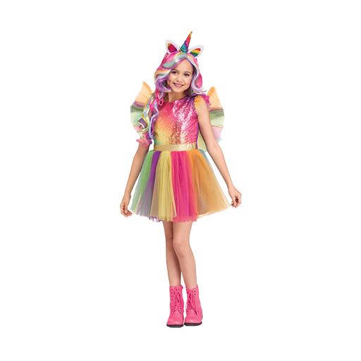 Rainbow Sequin Unicorn Child Costume - Medium (8/10) (1/Pk)