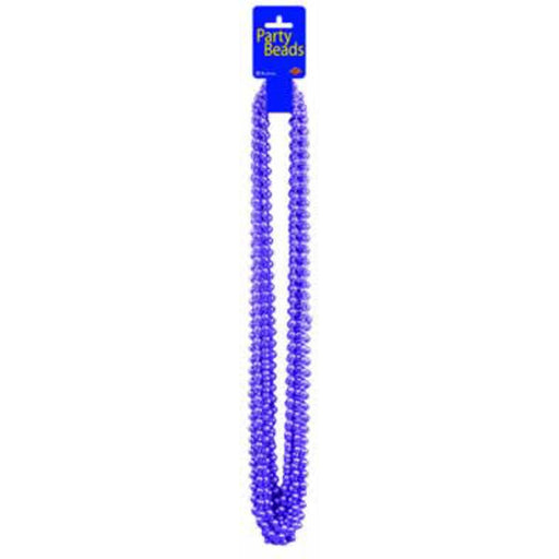 "12-Pack Purple Party Beads - 7 1/2Mm X 33""