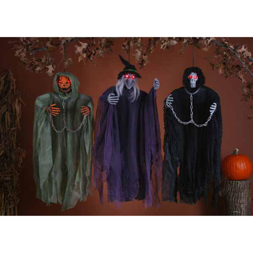 "36" Lite Up Hanging Reaper For A Spooky Halloween Ambiance"