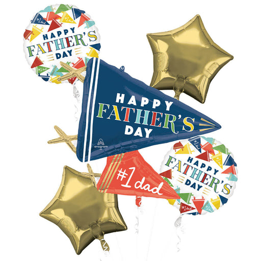 Happy Father's Day Varsity Pennants Balloon Bouquet