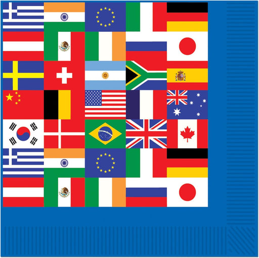 International Flag Luncheon Napkins - 16/PK