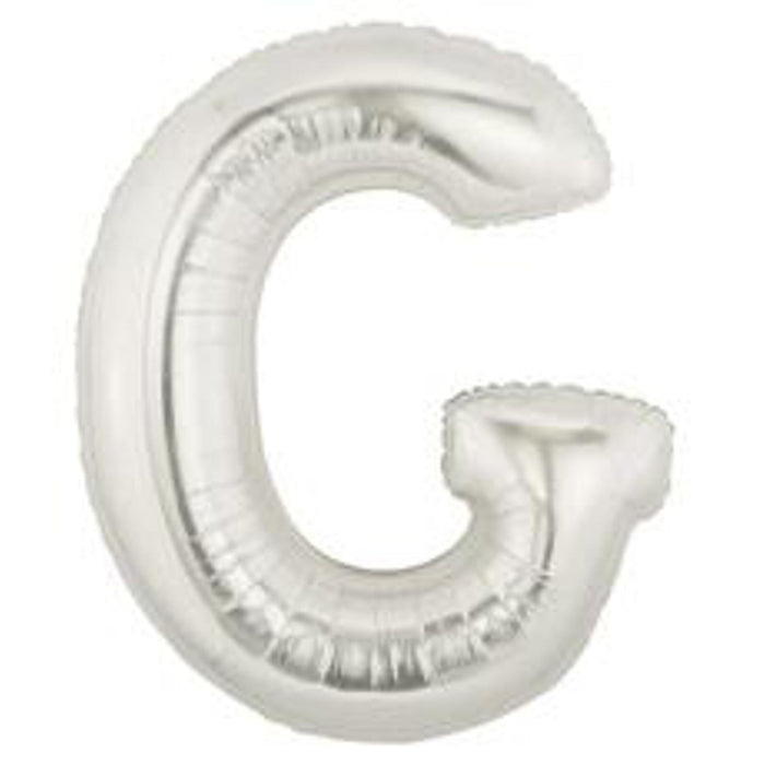 7" Megaloon "G" Silver Balloon (1/Pk)