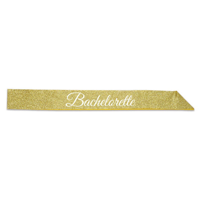 "Bachelorette Glitter Sash - 32" X 3 1/2""