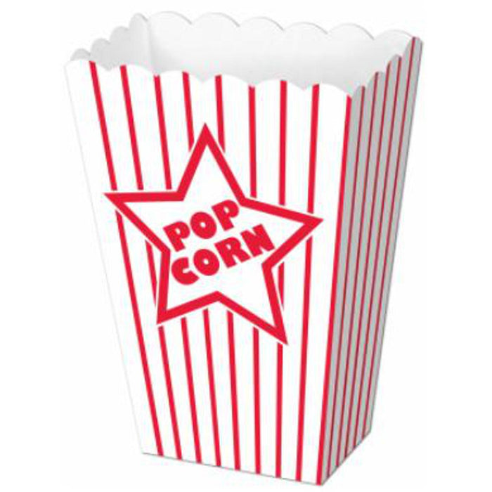 "Classic Stripe Paper Popcorn Boxes (8/Pkg)"