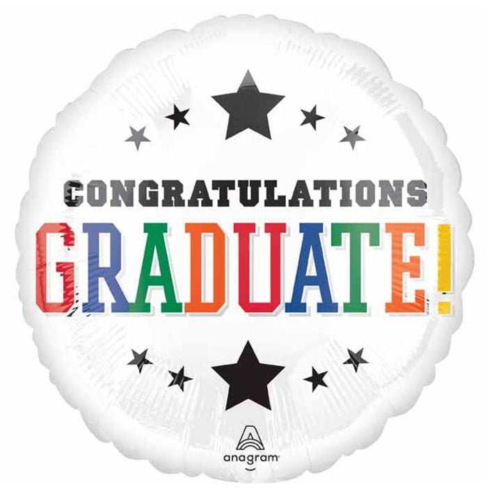 Congrats Grad Jumbo Round Plates - Pack Of 32.