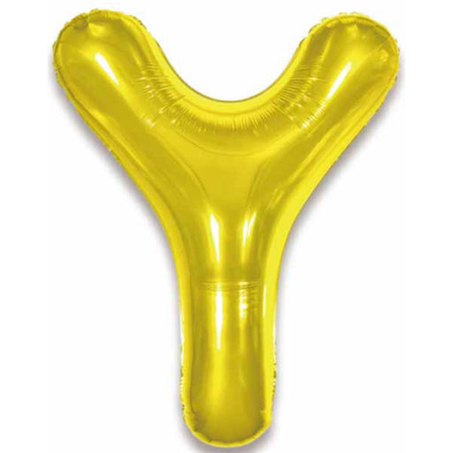 Gold Foil Letter Y (34") Packaged.