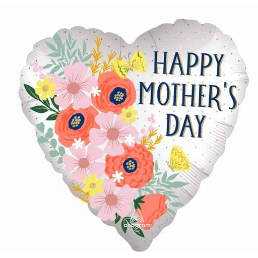 Satin Blooms Mother's Day 18″ Foil Balloon (5/Pk)