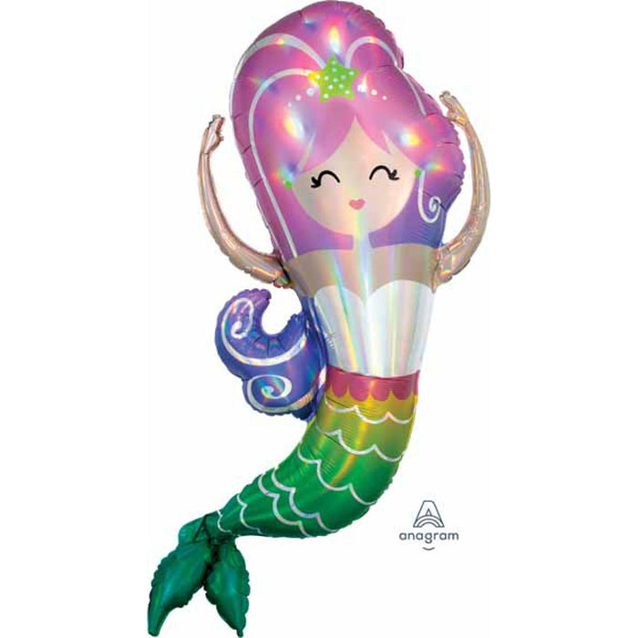 "Iridescent Mermaid Balloon Kit - 41" Shape P40 Pkg"