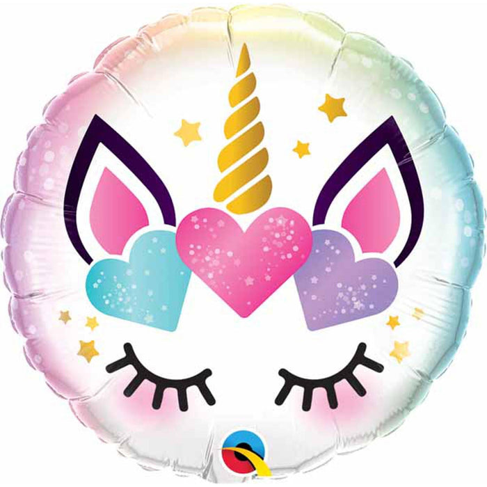 "Magical Unicorn Eyelashes - 18" Round Decoration"