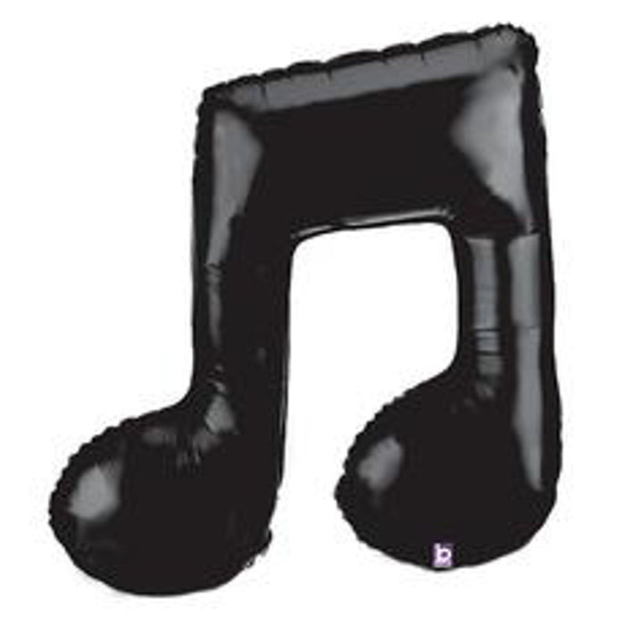 Music Note Double - Black 40" Foil Balloon