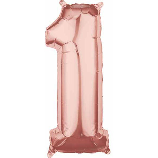 "Number #1 Rose Gold 26" Shape L26 Pkg"