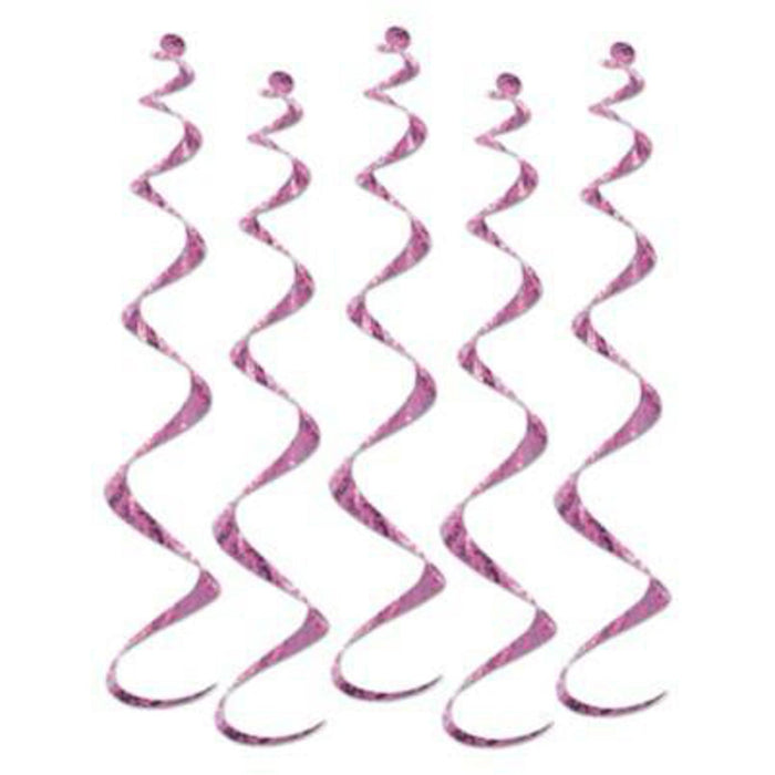 Pink Ribbon Twirl Whirl 5/Pkg 24"