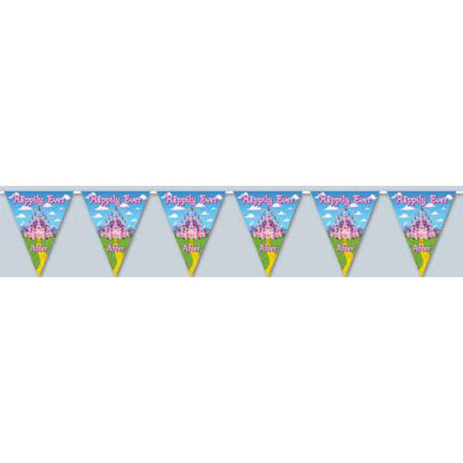 Royal Pennants Multicolor Princess Birthday Pennant Flag String Banner (3/Pk)