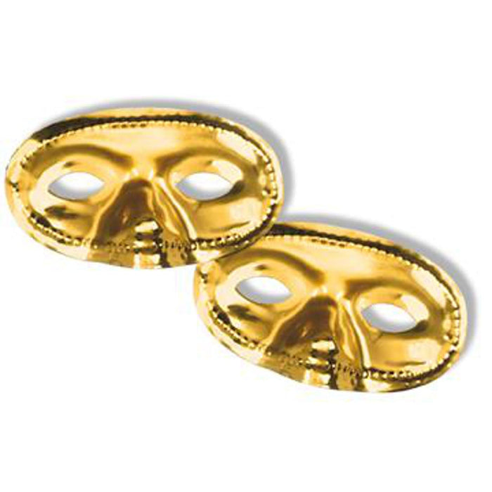 "Shiny Gold Half Masks In Bulk"