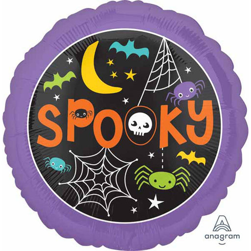 Spooky Web & Spiders Halloween Foil Balloon - 18"