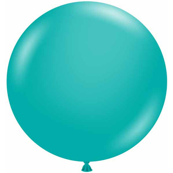 Tuftex 24" Teal Latex Balloons - 25 Count Bag