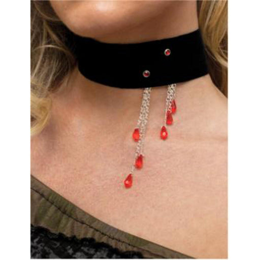 "Vampiress Blood Drop Choker"