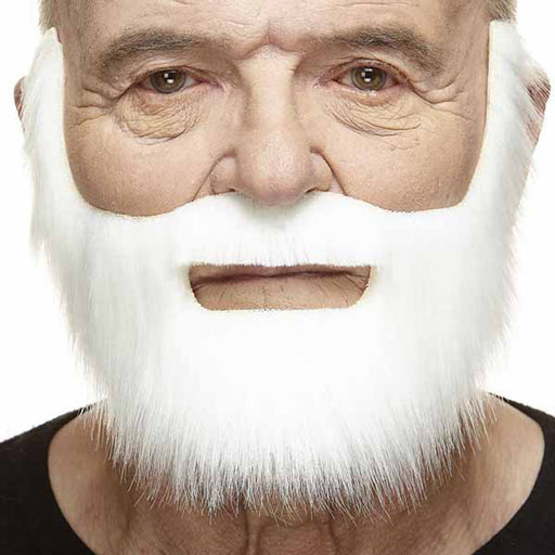 Moustache & Beard - White