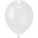 100 Pack Of Gemar Metallic White 5" Latex Balloons (#029)