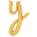 14" Script Letter Y Gold