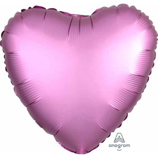 "18" Heart Flamingo Satin Balloon For A Tropical Vibe"
