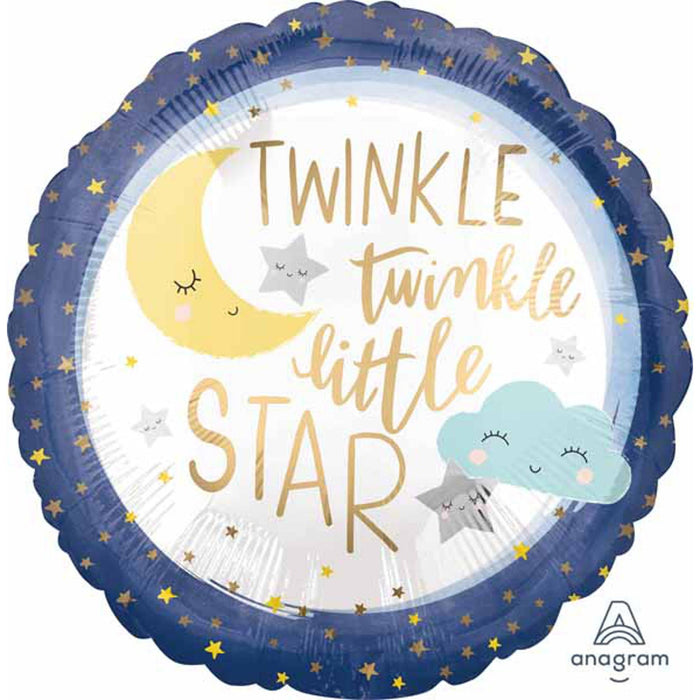 18" Twinkle Little Star Round Balloon Package (40 Pcs)