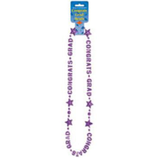 36" Congrats Grad Beads Purple