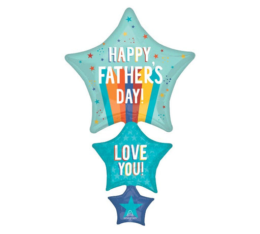 Happy Father's Day Playful Stripes 42" Balloon