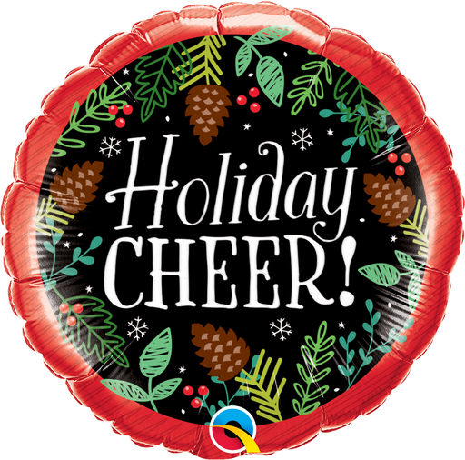 18" Holiday Cheer Pine Cones Balloon (5/Pk)