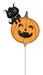 14" Halloween Pumpkin with Cat (requires heat-sealing) Foil Balloon