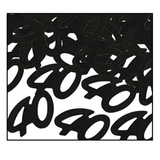 Chic Celebration Fanci-Fetti Black 40th Birthday Confetti & Silhouettes (3OZ/Pk)