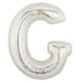 7" Megaloon "G" Silver Balloon (1/Pk)