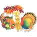 14" Thanksgiving Cutouts (12/Pk)