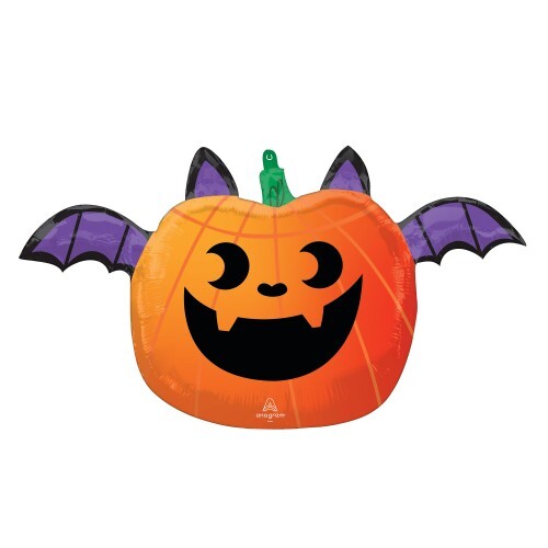Halloween Decor Delight: Spooky Pumpkin Bat Shape Easy Festive Balloon