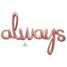 "Always" Gold Plated Rose With Custom Script Phrase.