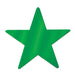 12 Inch Green Foil Star Cutout - Double-Sided (3/Pk)