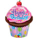 "Birthday Frosted Cupcake Mini Shape"
