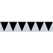 "Black Pennant Banner: In/Outdoor 10"X12'"