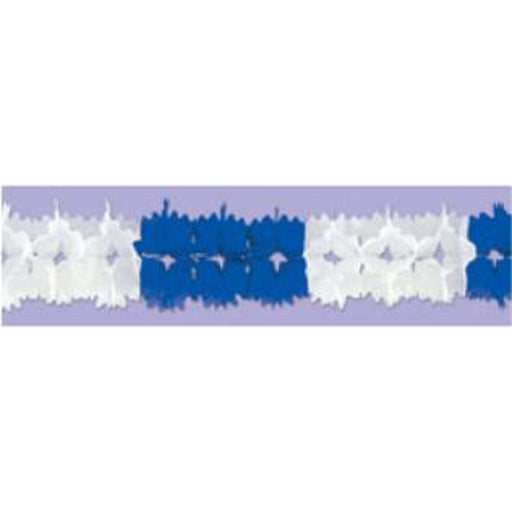 Blue And White Pageant Garland - 14.5 Feet