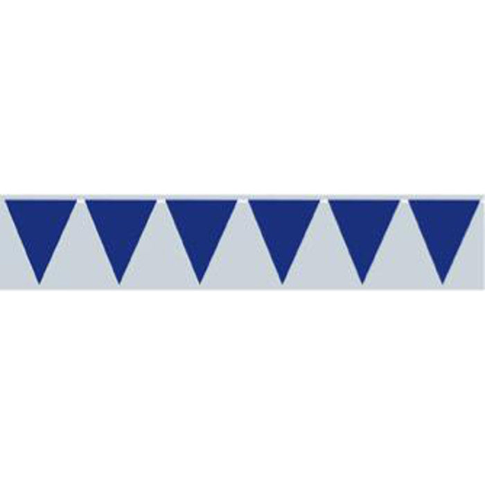 "Blue Triangular Pennant Banner - 10"X12' 1/Pk"