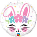 "Bunny Face Round Throw Pillow - 18"" Diameter"