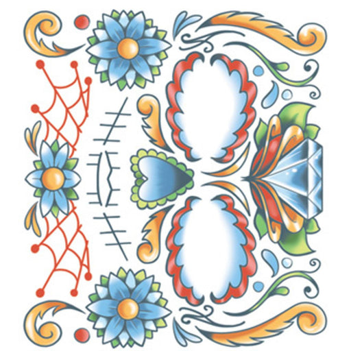 "Candy Skull Temporary Tattoos"