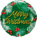 18" Christmas Greens & Berries Balloon (5/Pk)
