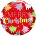 18″ Round Christmas Trees Red Foil Balloon (5/Pk)