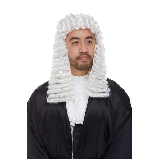 "Classic White Judge Wig"