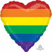 Colorful Heart Balloon - 18" Rainbow Fun S40 Flat