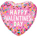 Colorful Hvd Sprinkles Heart Foil Balloon - 9"