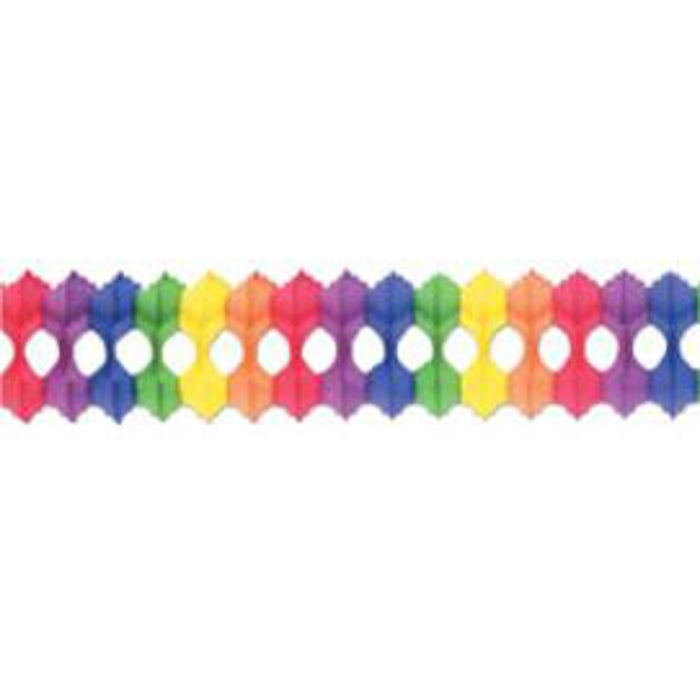 Colorful Retro Fun: 12' Arcade Garland Rainbow 1/Pkg
