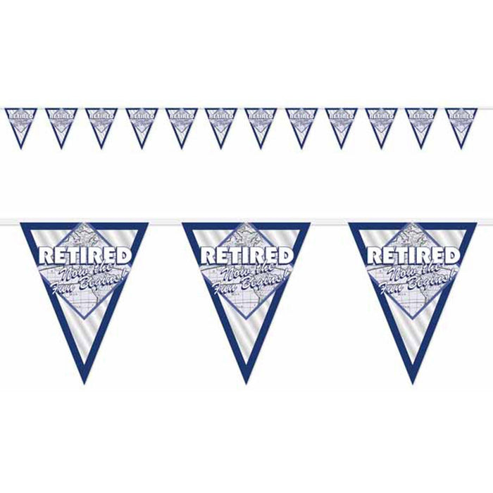 Colorful Retired Fun Pennant Banner - Allweather/12