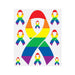 Colorful Rainbow Ribbon 12" X 17" Peel 'N Place Decal